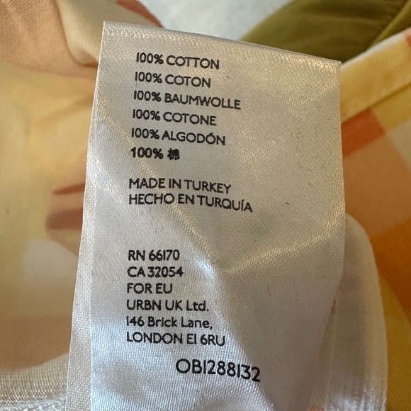 Free People "She's All That" Yellow/Orange Plaid Summer Pants - Size 12 - Picture 16 of 16